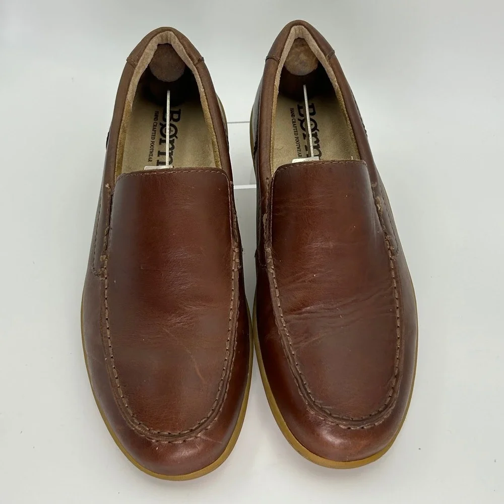 Born Loafers Mens‎ 10.5 Brown Leather Slip On Moc Toe H44116 Business Casual